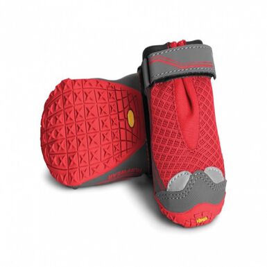 grip trex pairs dog boots - red - (3.25 in / 83 mm)