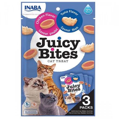 Inaba Juicy Bites atún & pollo 34Gr
