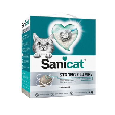 Arena para gatos sanicat strong clumps 7 KG