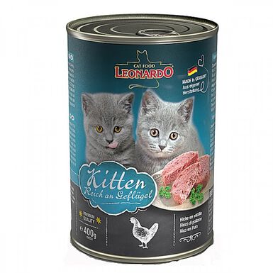 Leonardo lata quality selection kitten alimento húmedo para gatos 400 GR