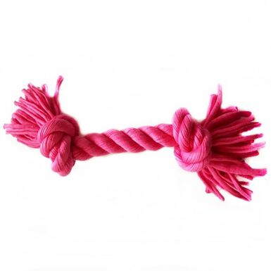 Cuerda simple dos nudos rosada rosa