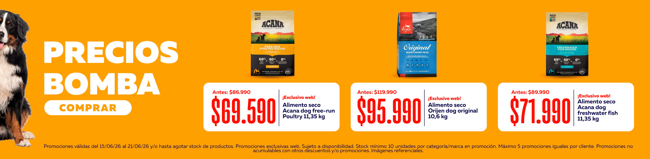 precios bomba alimento