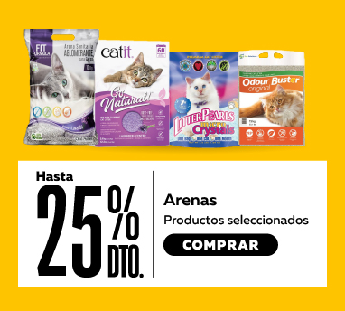 Hasta 25% de descuento en arenas seleccionadas