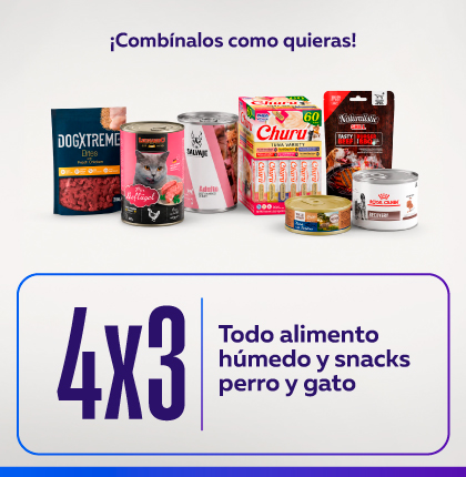 4x3 en todo alimento húmedo y snack 4x3 en todo alimento húmedo y snack