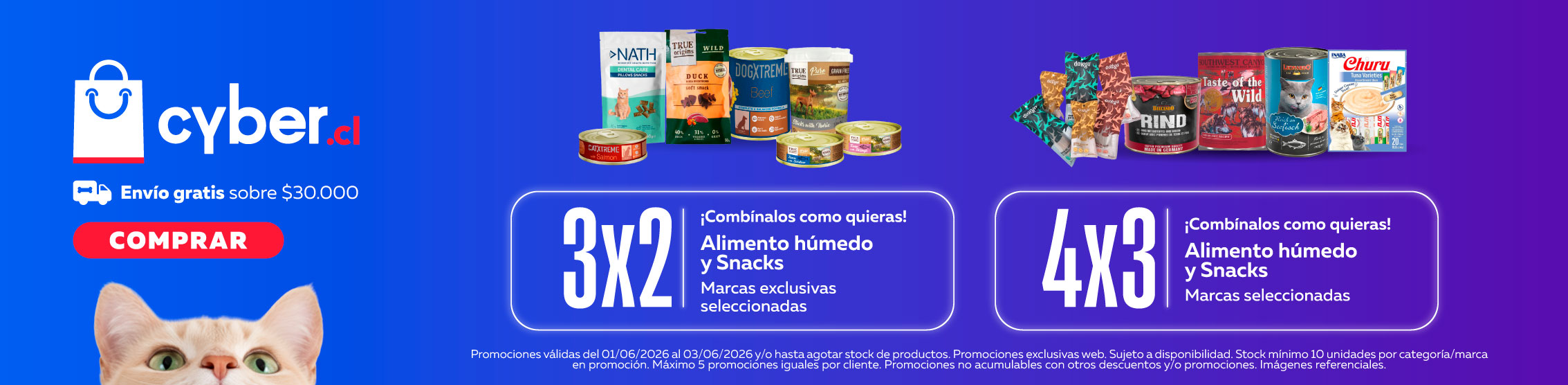 cyber alimento h&uacute;medo y snacks
