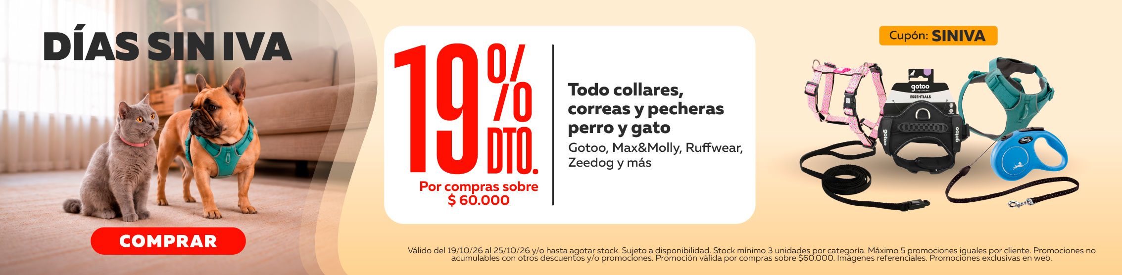 19% de descuento en todo collares