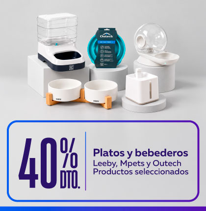 40% platos y bebederos 40% de descuento platos y bebederos seleccionados