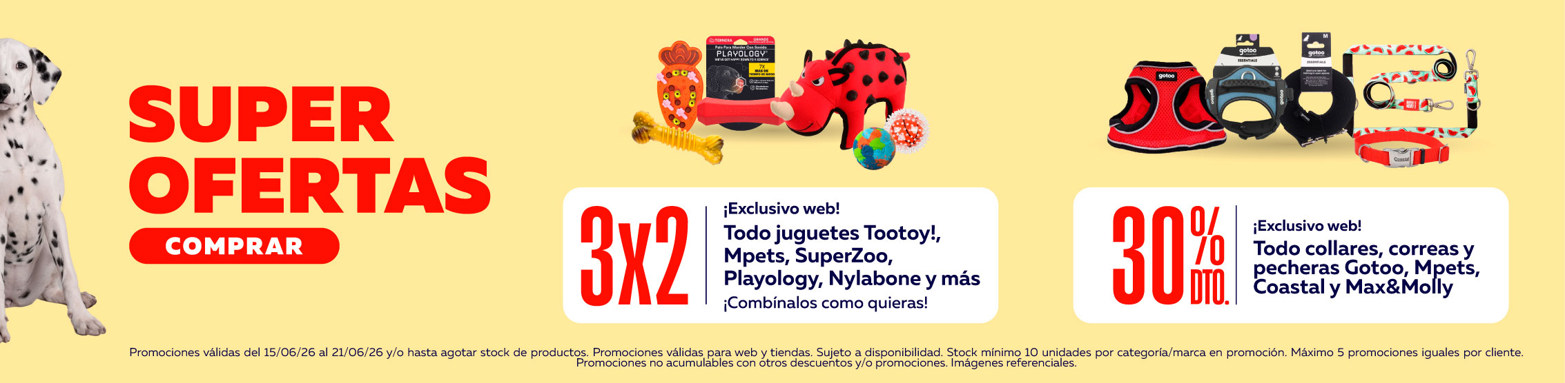 super ofertas juguetes y correas