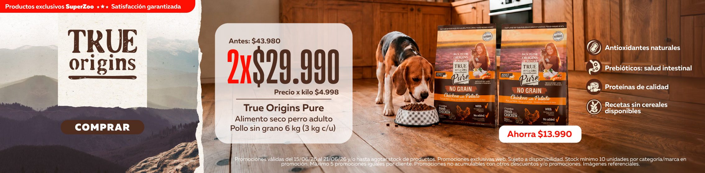 super ofertas true origins