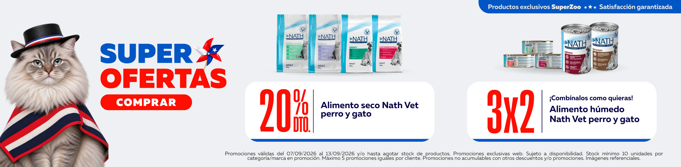 20% de descuento en alimento seco Nath Vet