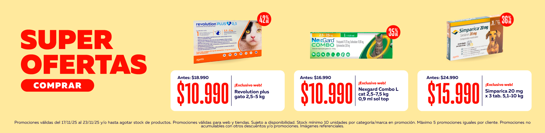 dias sin iva antiparasitarios