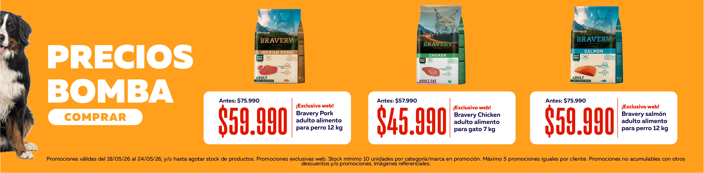 precios bomba bravery