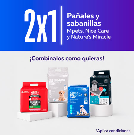 2x1 Pañales Mpets, Nice care y Nature's Miracle 2x1 en pañales y sabanillas Mpets, Nice care y Nature's Miracle