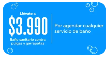 $3.990 baño antipulgas y garrapatas