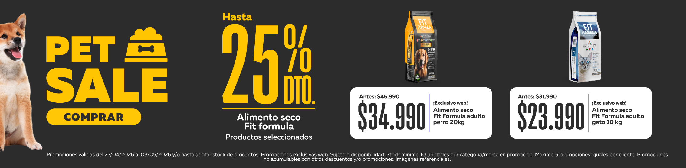 Pet sale fit formula alimento seco