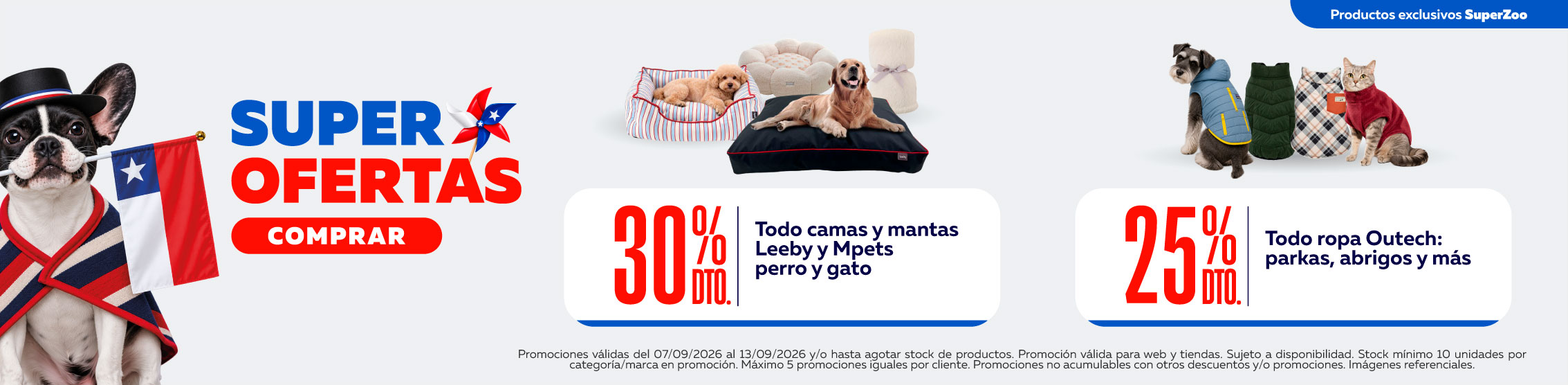 30% de descuento en camas y 25% de descuento en ropa Outech