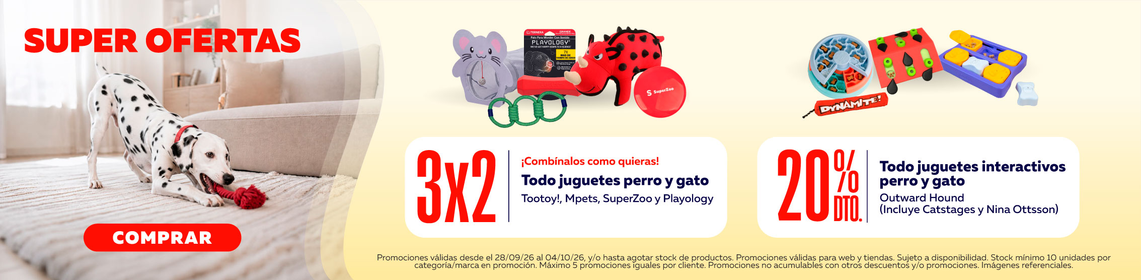 super ofertas juguetes y correas