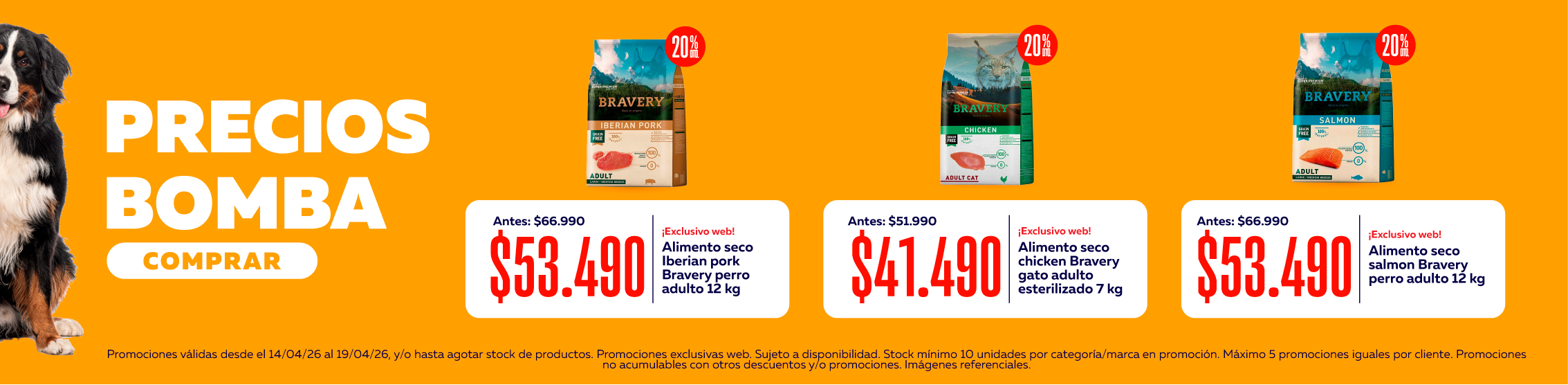 precios bomba bravery