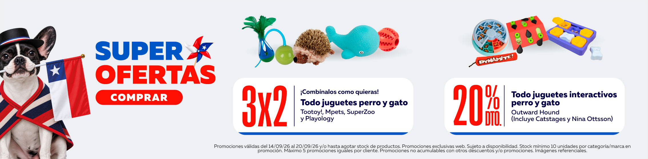 3x2 y 20% de descuento en juguetes seleccionados