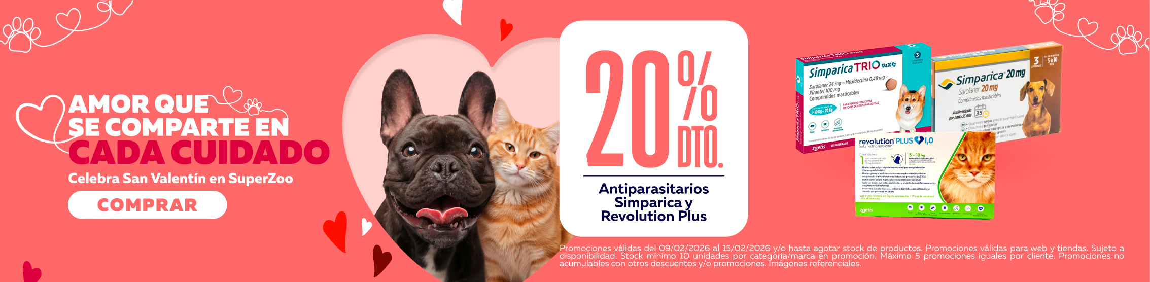 San Valentin antiparasitarios