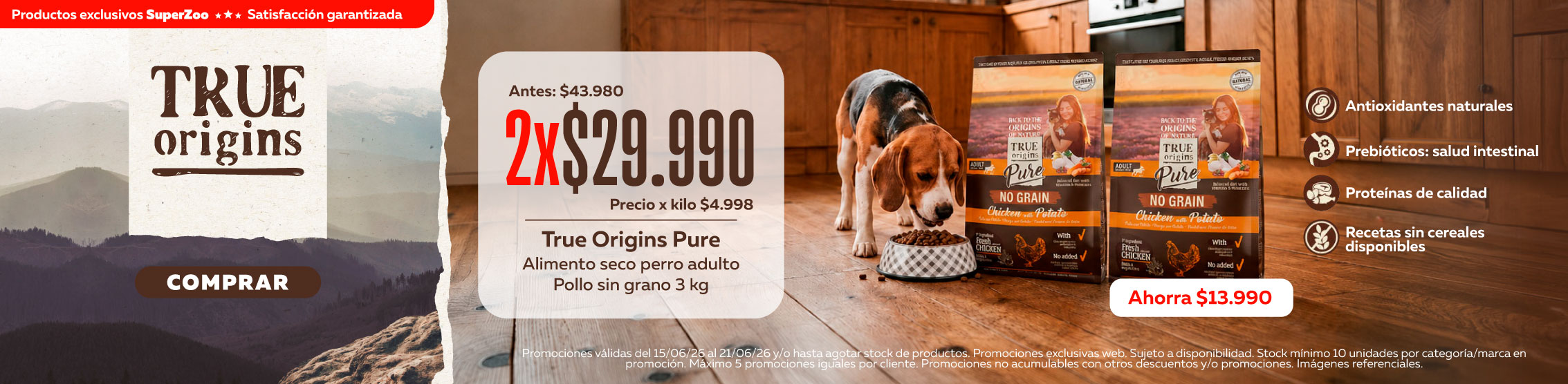 super ofertas true origins