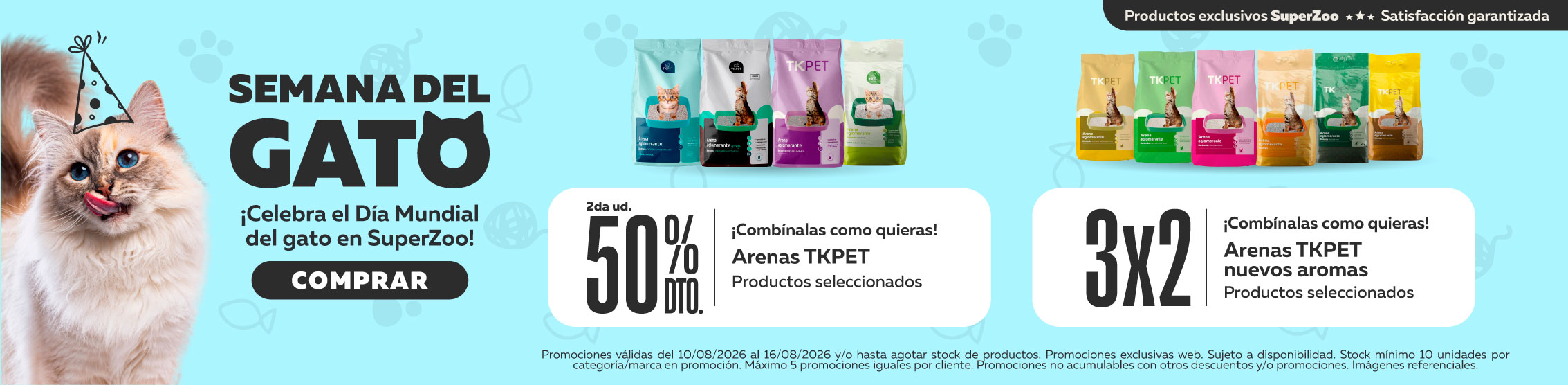 Semana del gato arena