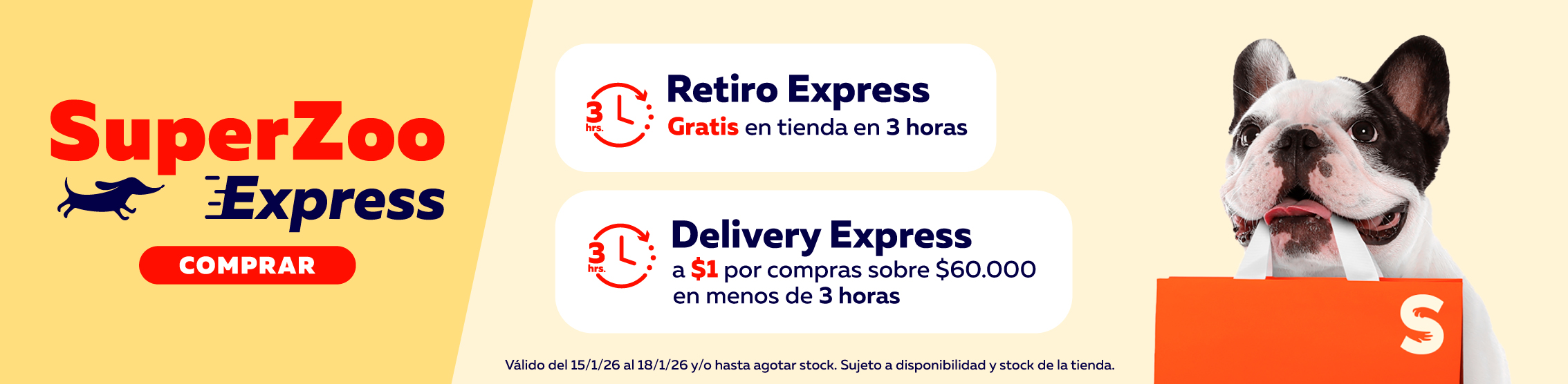 Retiro express en 3 hrs