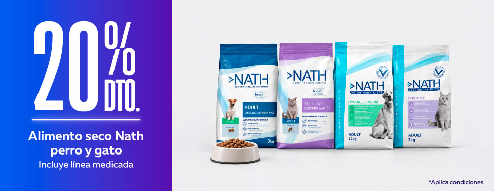 Alimento seco Nath 20% de descuento en alimento seco Nath
