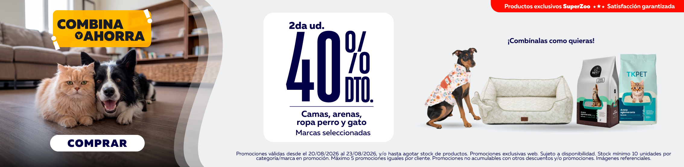 Camas, arenas y ropa