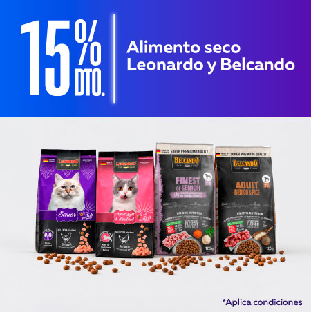 15% Belcando Leonardo 15% de descuento en alimento seco Leonardo y Belcando