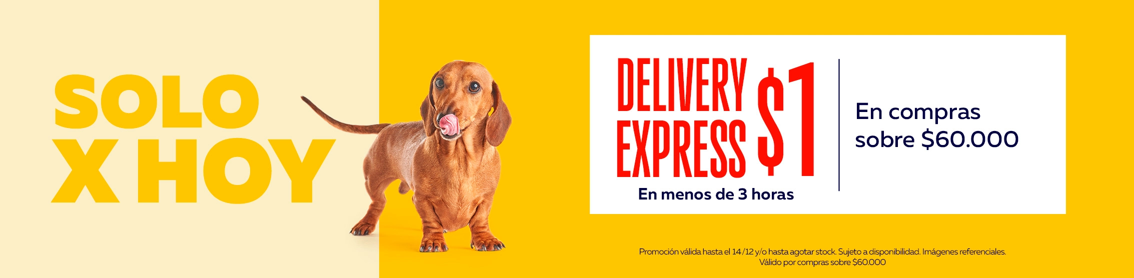 Delivery gratis por compras sobre $60.000
