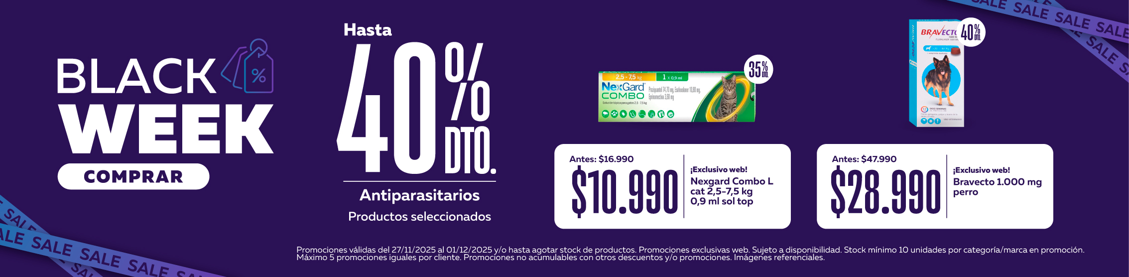black week Antiparasitarios
