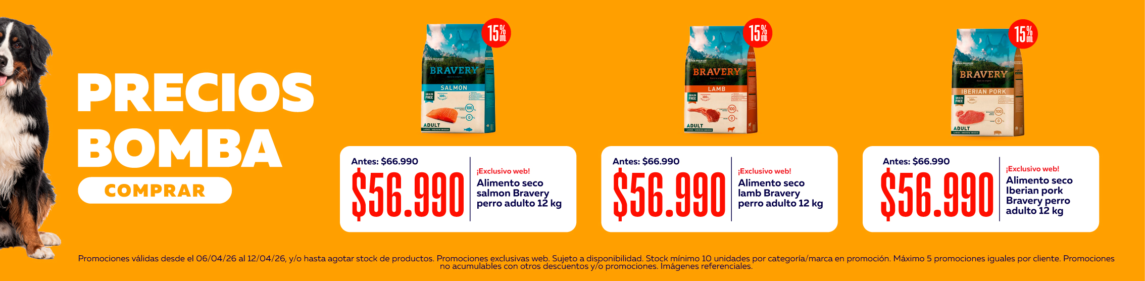 precios bomba bravery