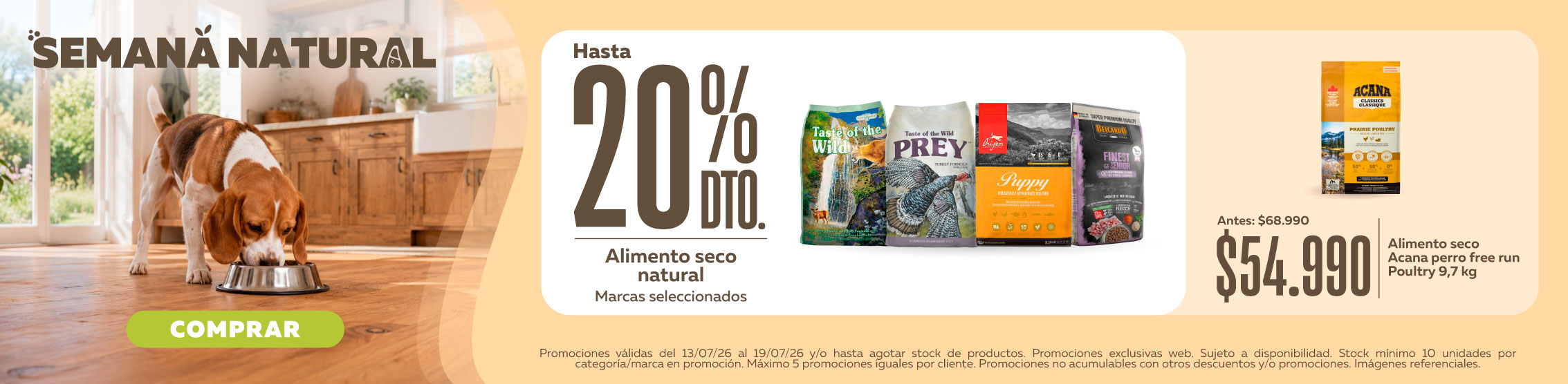 semana natural alimento seco
