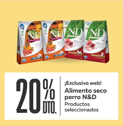 20% dto. alimento seco N&D
