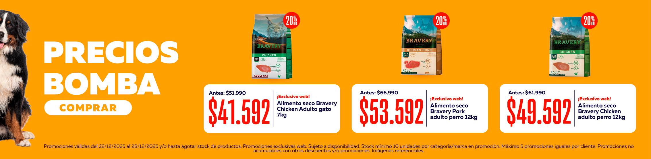 precios bomba bravery