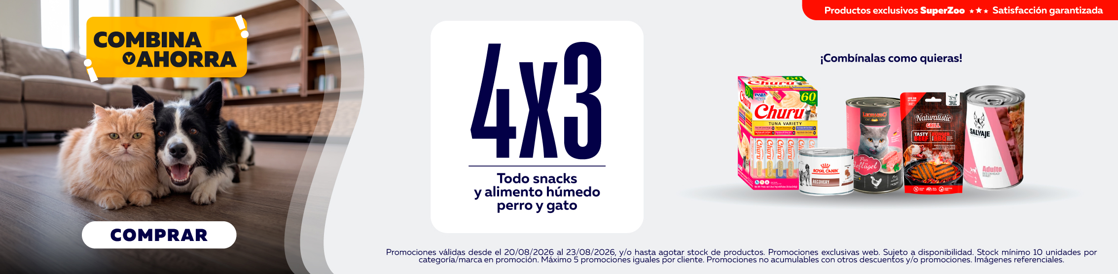 Alimento h&uacute;medo y snacks