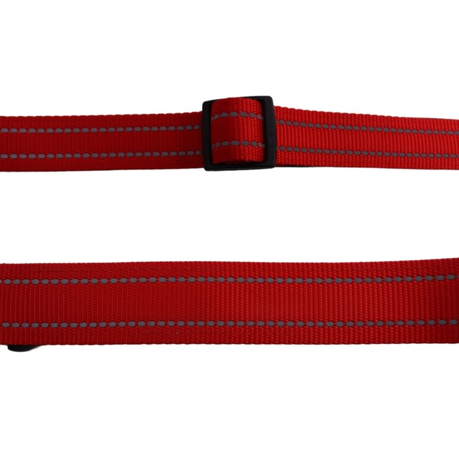 Collar rojo reflectante con acolchado ajustable para perros, , large image number null