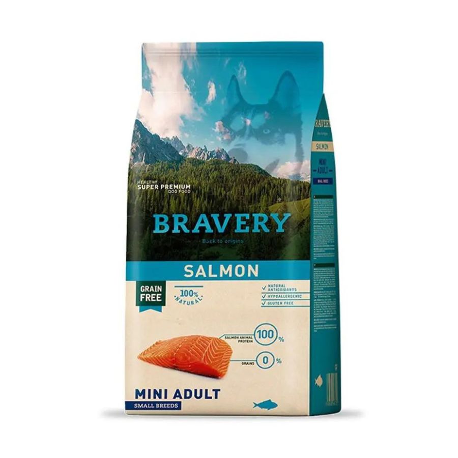 Bravery Salmon Mini Adult alimento para perro, , large image number null
