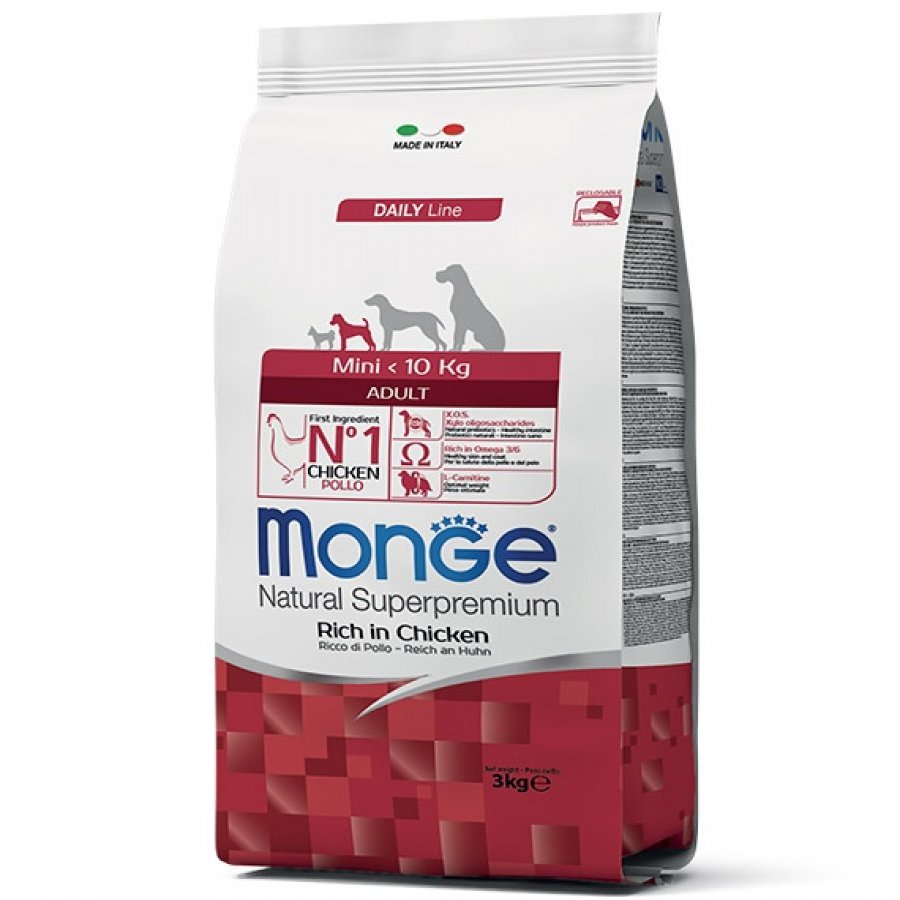 Monge mini adult chicken 3 KG alimento para perro