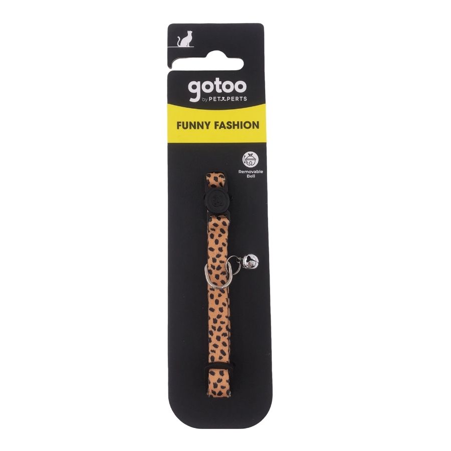 Collar con estampado de leopardo para gatos