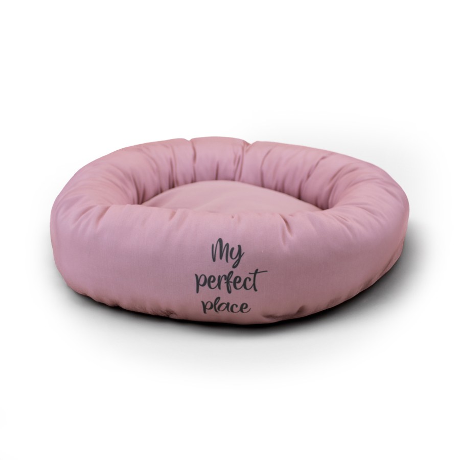 Leeby Cama Donut Antideslizante Rosa para gatos, , large image number null