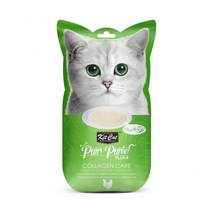 Kit-cat purr puree plus +collagen care (chicken) 60 GR, , large image number null