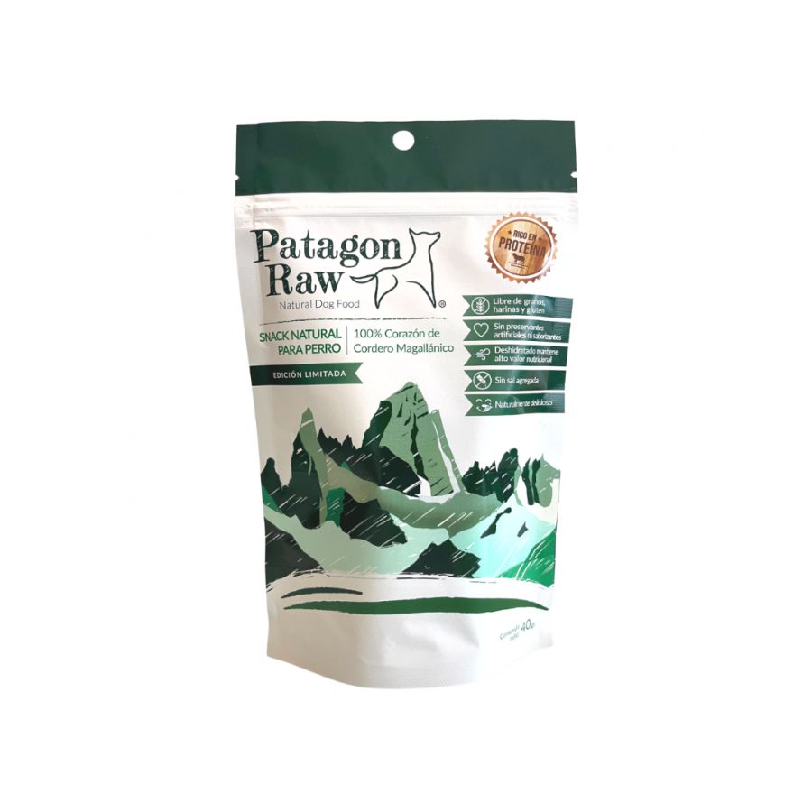 Patagon raw perro snack 100% corazón de cordero magallánico 40 GR, , large image number null