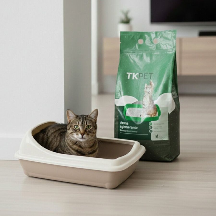 Arena para gatos aglomerante bentonita pino 10KG, , large image number null