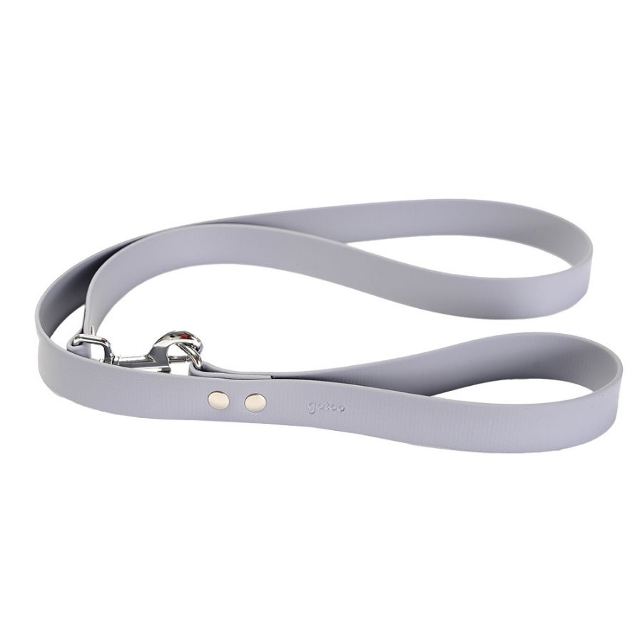 Correa gris impermeable con anilla portabolsas para perros, , large image number null