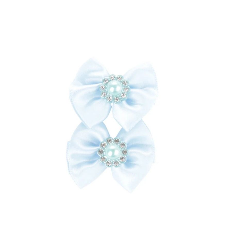 Mpets Set 2 lazos azules para cabello mascotas, , large image number null