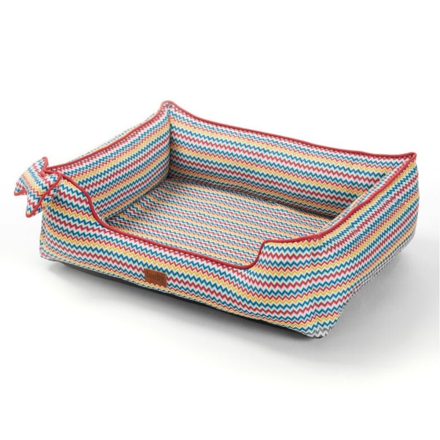 Leeby dog premium bed zigzag, , large image number null
