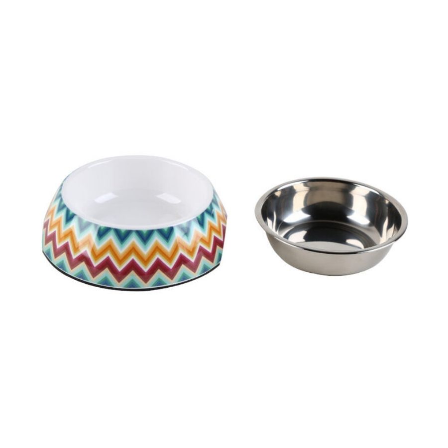 Leeby dog premium m.zig-zag bowl, , large image number null
