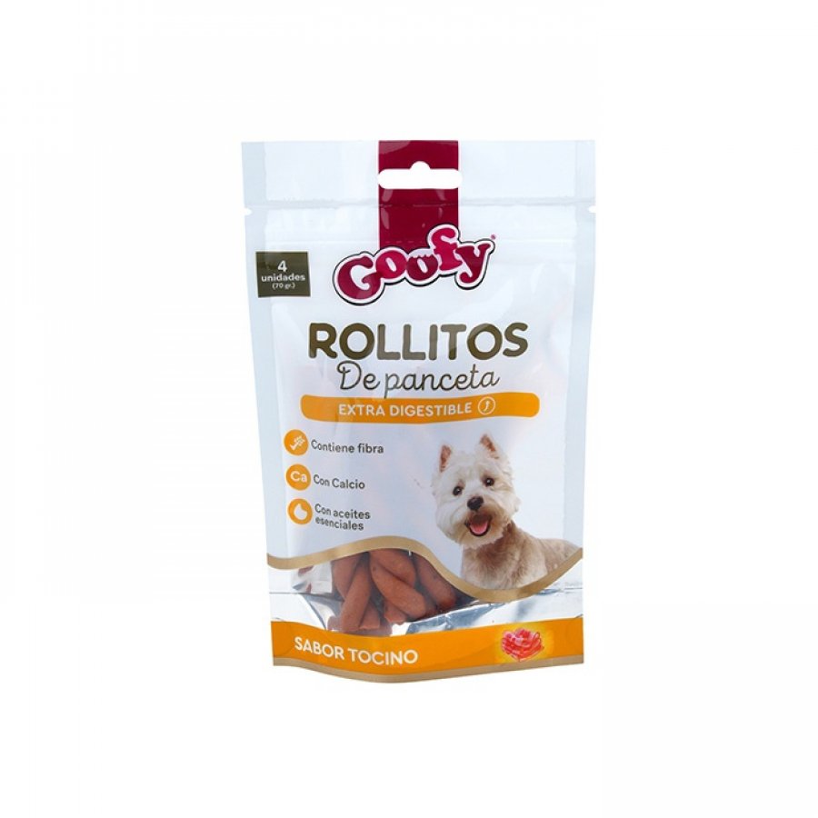 Goofy Rollitos de panceta snack para perros 70 GR, , large image number null